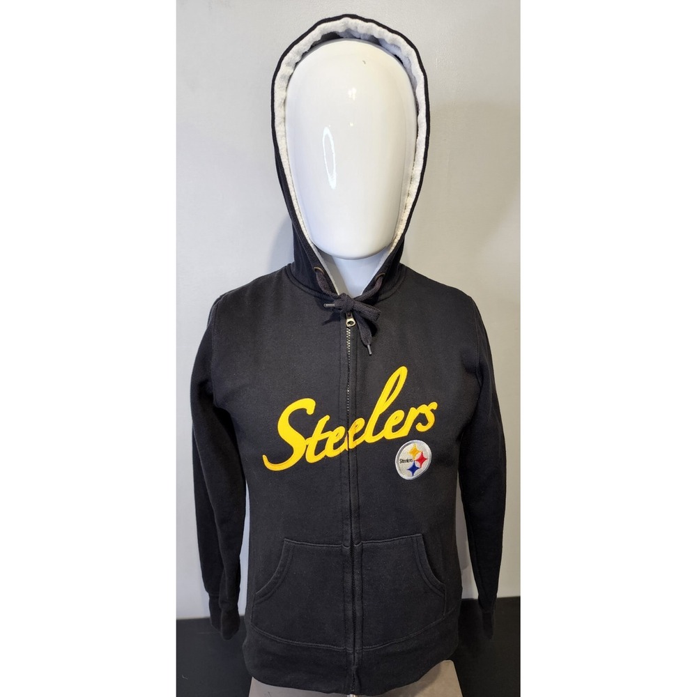 Pittsburgh Steelers NFL Team Apparel Womens Size Small‎ Zip Up Hoodie Sweatshirt